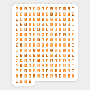 200 digit prime number (orange rectangles) Sticker